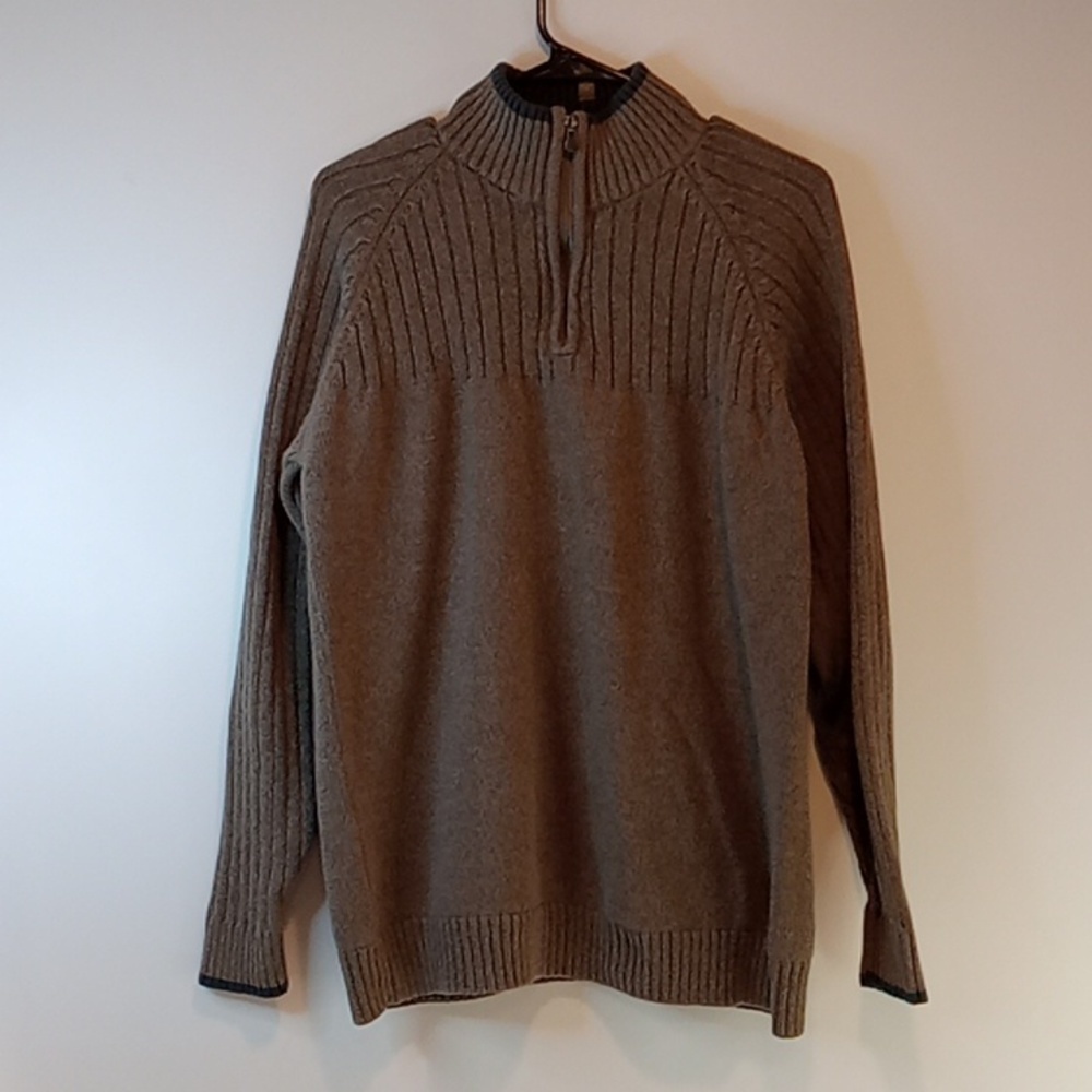Columbia 1/4 Sweater Pullover Men's Sz Large Long Sleeve Heavy Thick NICE EUC